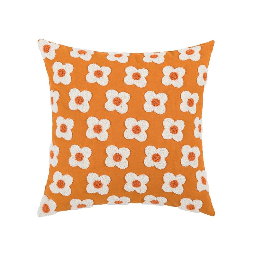 Lustrous Floral Broderad Kuddöverdrag
