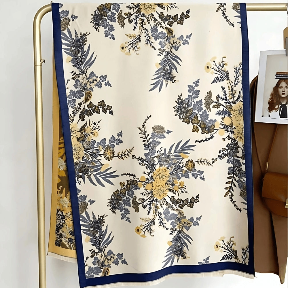 Nuvé Floral Mjuk Dubbel Sidan Scarf