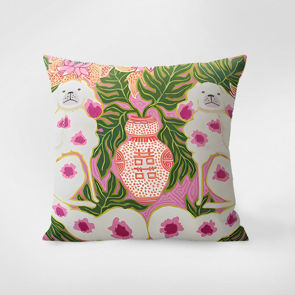 Zebra Tapestry Fringekuddeöverdrag