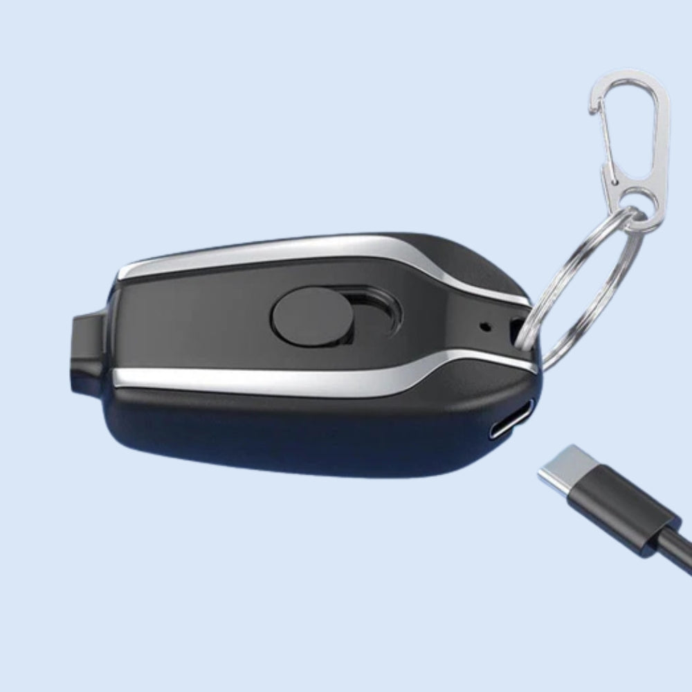 PowerLink – Kompakt nyckelringsladdare med snabb aktivering och inbyggd laddkontakt