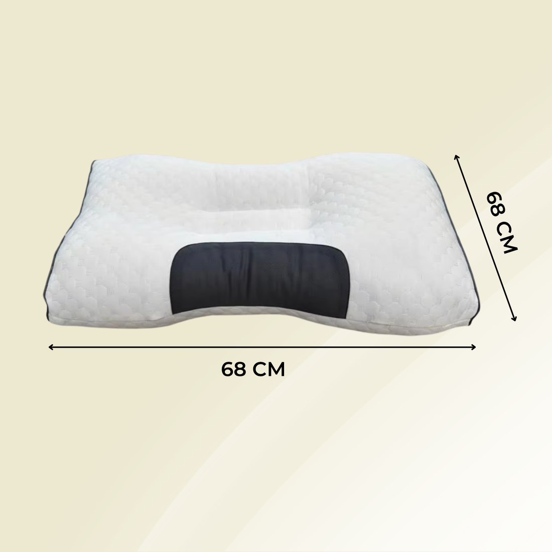Carvallo Nackenkissen OrthoRest | Ergonomisk kontur | Minnesskum | Andningsbart