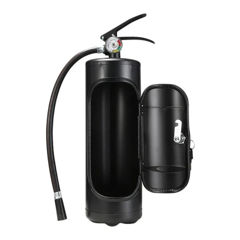 Ursprunglig stilren flaskhållare i design av brandsläckare – Praktisk och dekorativ