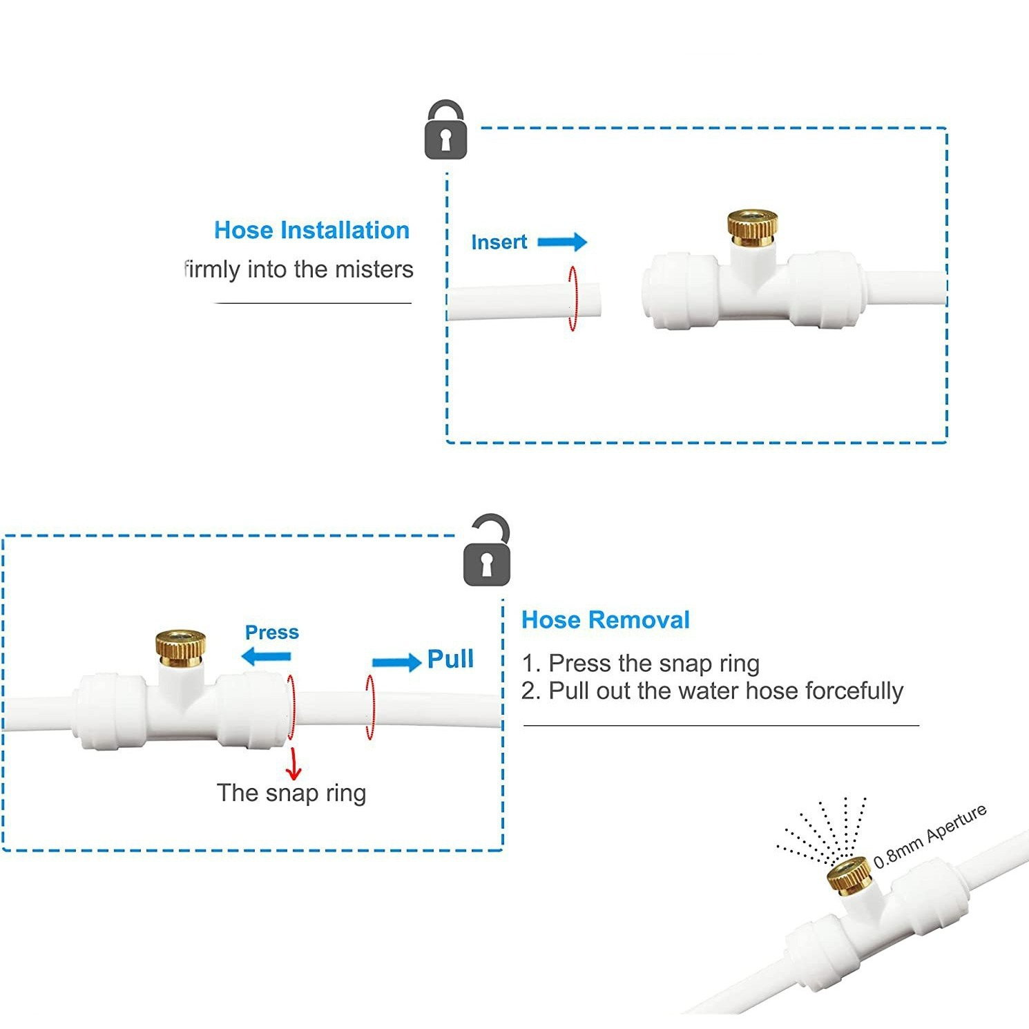 Mistingsystem för terrass och trädgård – Külande sprayset för solskydd och paviljong