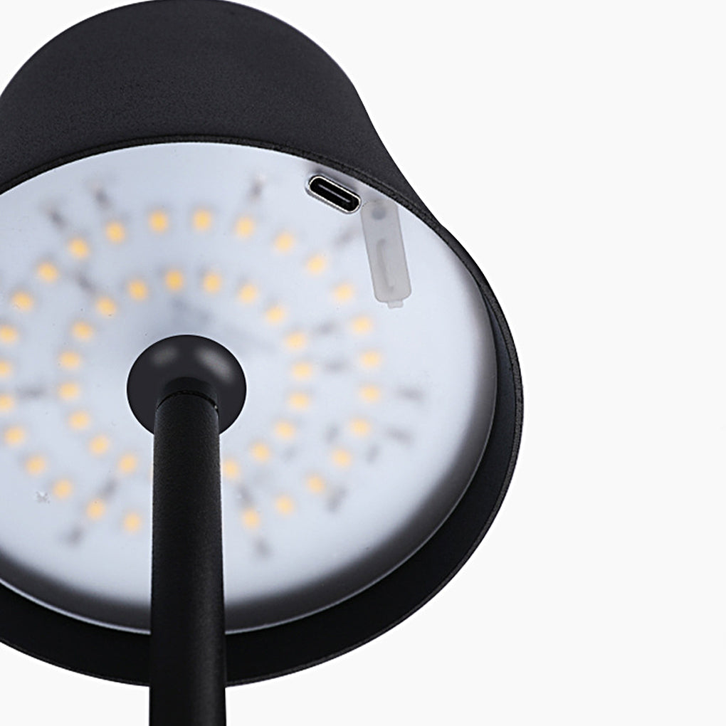 Trådlös Bordslampa Metallskärm USB Touch