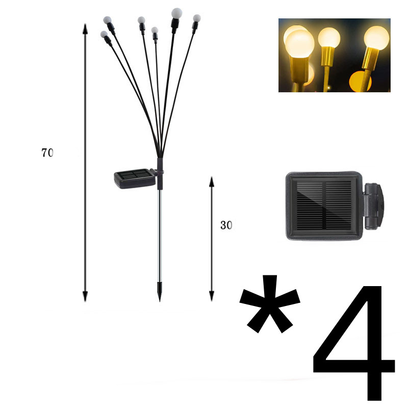 LED Solarlamp för trädgården med flexibla ljuskulor – Vattentätt dekorlampor för rabatter och stigar