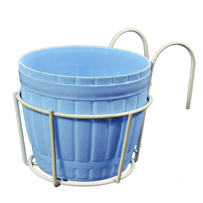 Praktisk krukställ med stabil metallram för balkong och terrass