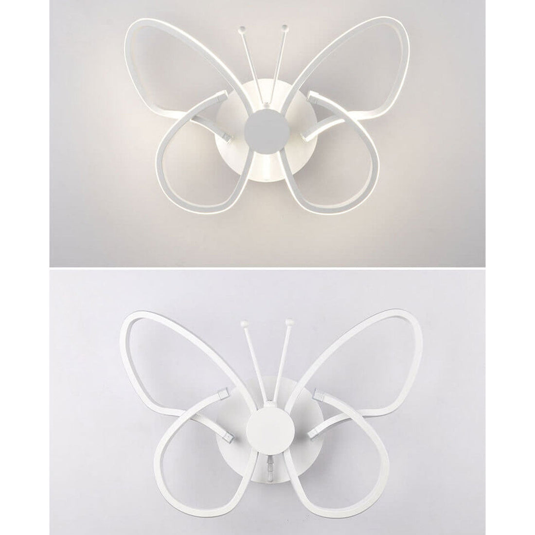 Modern minimalistisch LED-vägglampa i fjäderform
