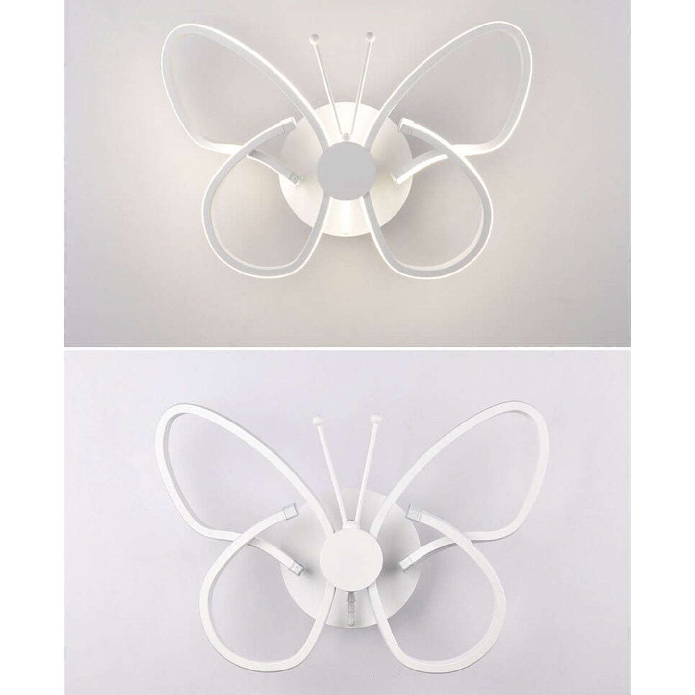 Modern minimalistisch LED-vägglampa i fjäderform