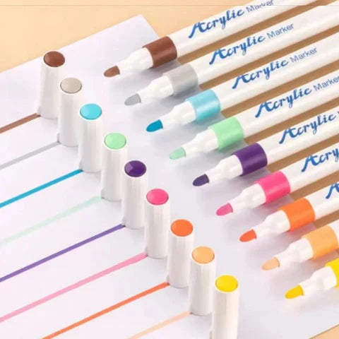 Kreativa färgacrylfärgpennor