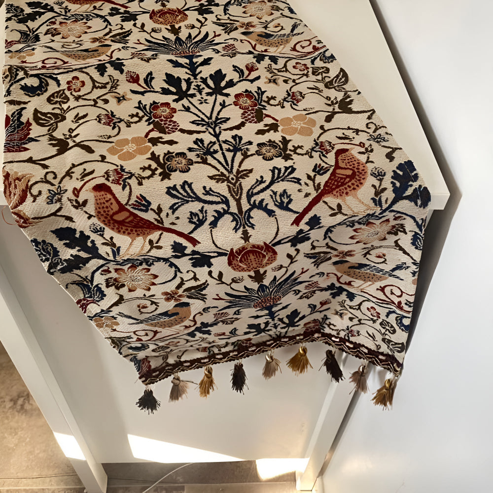 Vintage Floral & Bird Jacquard Duklopp