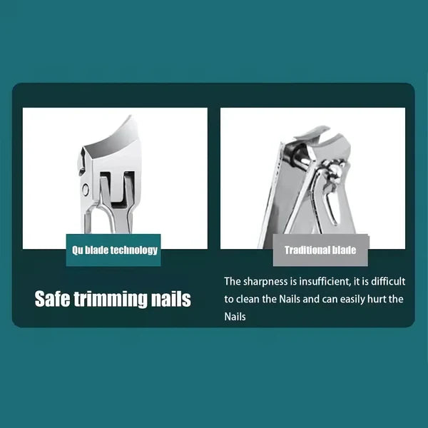 RoyaleGlow Bred Käft Nagelklippare med Anti-Splash Design