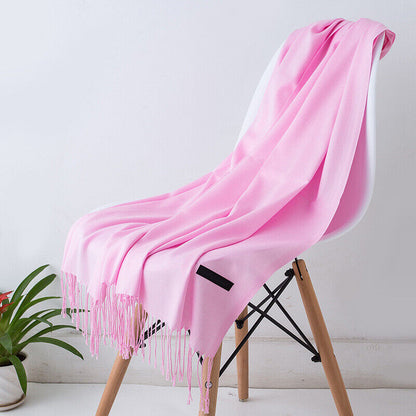 Kashmirscarf för kvinnor Mjuk Lång Vinterwrap