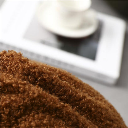 Plush Bollar Formad Boucle Kudde