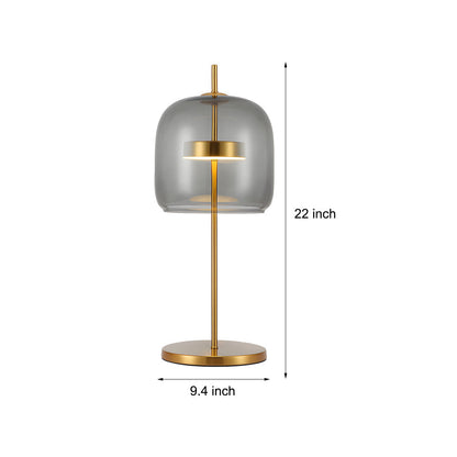 MystiGlow - Bordslampa i Rökglas för en Stämningsfull Sovrum