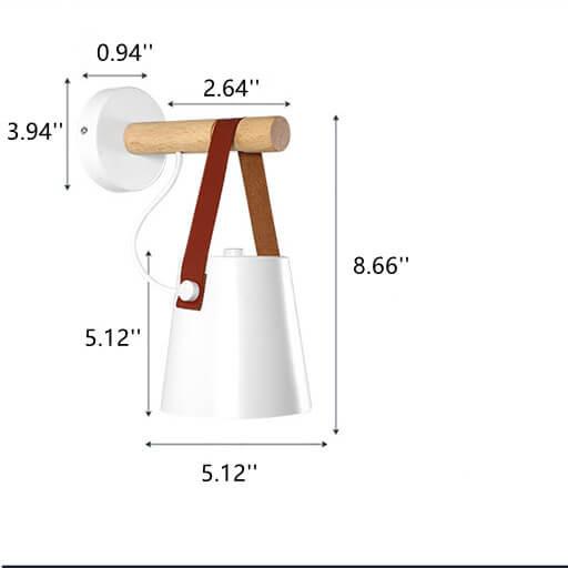 Carvallo - Rustik vägglampa med träarm för mysig inredning