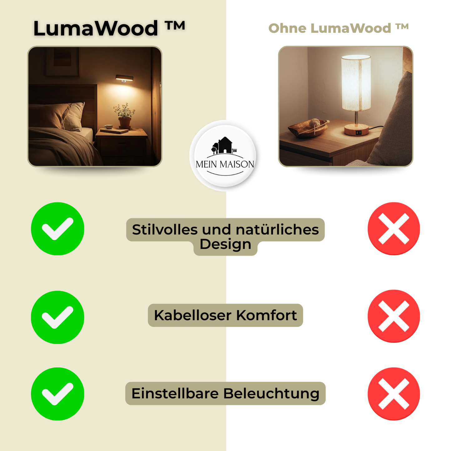LumaWood™ – 360° ljuskomfort utan kablar