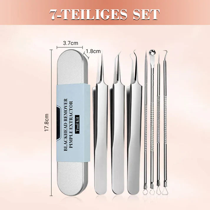 Carvallo Set PureSkinX | Precise & Hygienic | Stainless Steel Tools for Clear Skin