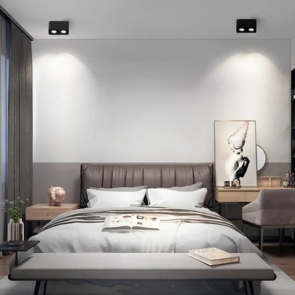 Carvallo - Justerbar fyrkantig taklampa med LED-belysning i tre dimningsnivåer