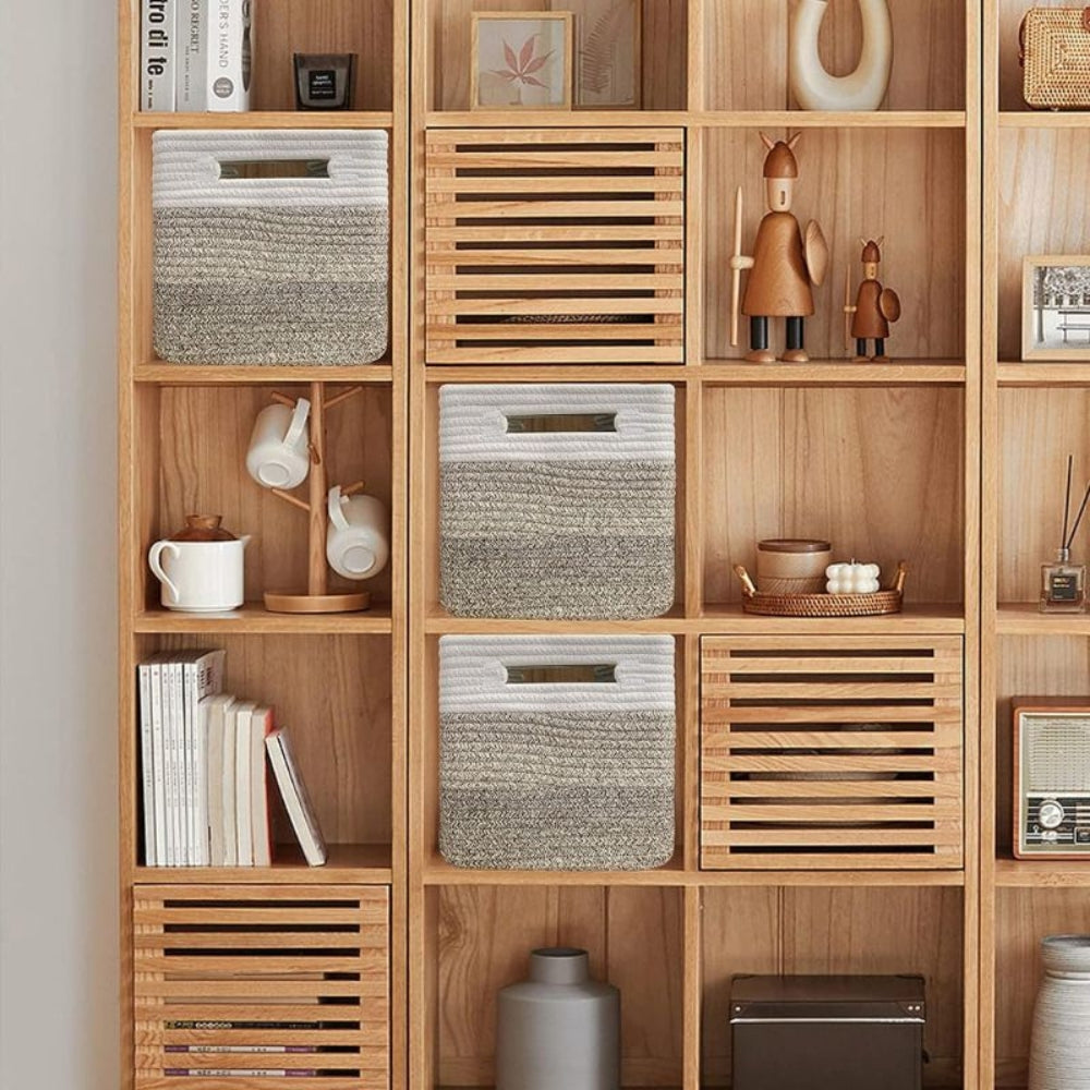 Vävd bomullssektionsförvaringskorg