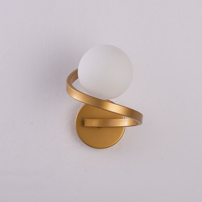 Modern minimalistisk böjd LED-vägglampa med 1 ljus