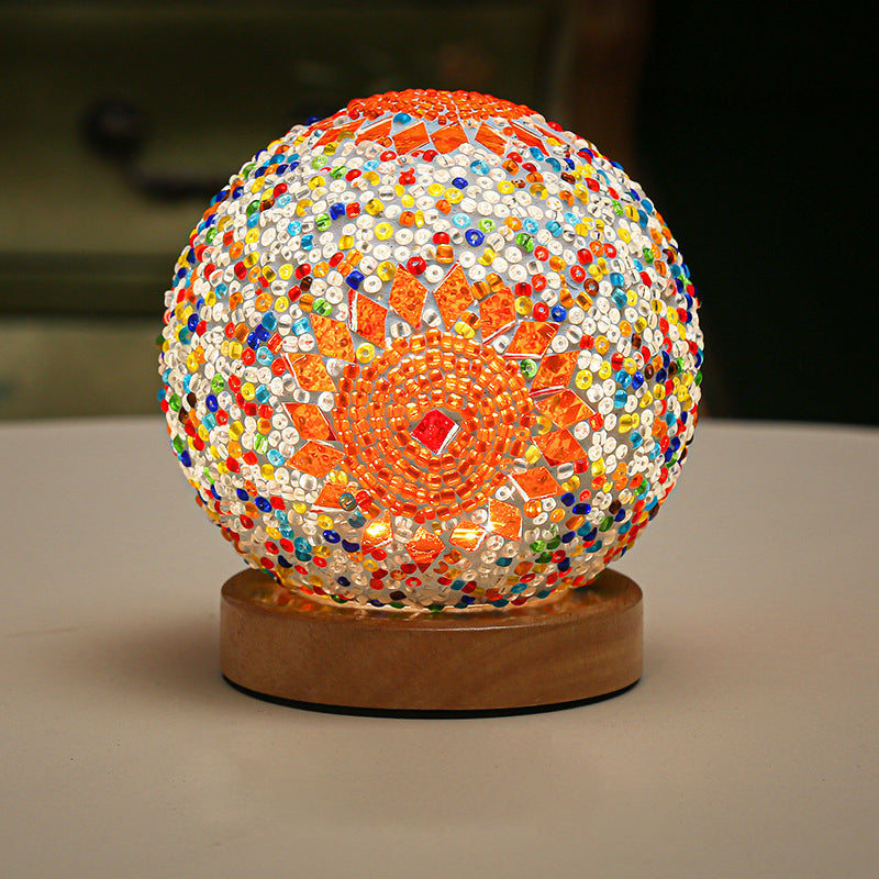 Sferisk LED Dimbart Glasinspirerat Bohemisk Barock Bordslampa