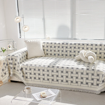 Mysig vinter crosshatch stil soffa skydd - Modern, stilren och hållbar soffa skydd