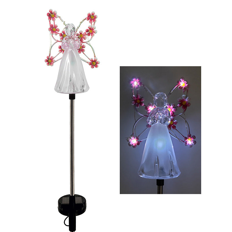 Luminous Haven Solar Angel LED Trädgårdslampa – Elegant utomhusbelysning för trädgårdar och minnesplatser