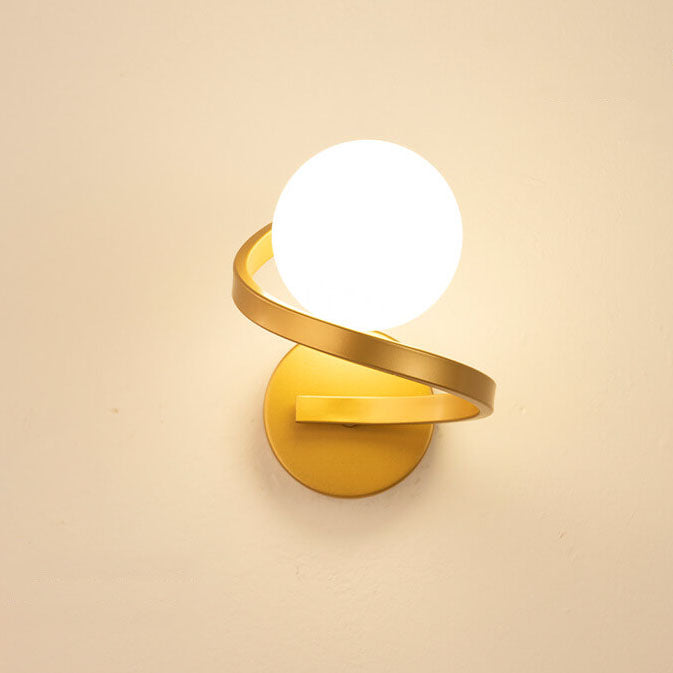 Modern minimalistisk böjd LED-vägglampa med 1 ljus