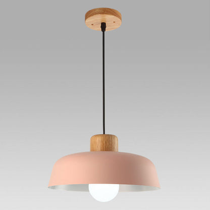 Nordic Creative Pendant Light | Naturligt Trä &amp; Aluminium | Modern Hemljus | 11.81 x 5.51 in | Brick by Brick