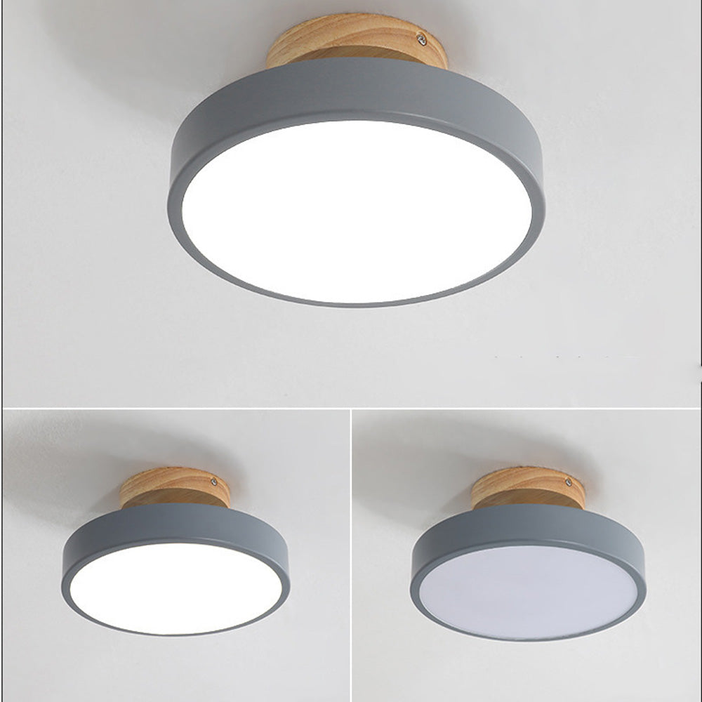 LED Taklampa Trä Flush Mount Armatur