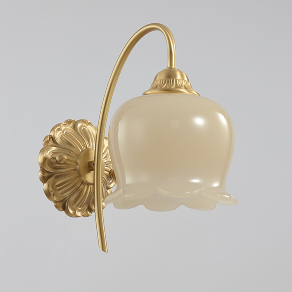 Elegant Koppar Glas Vägglampa