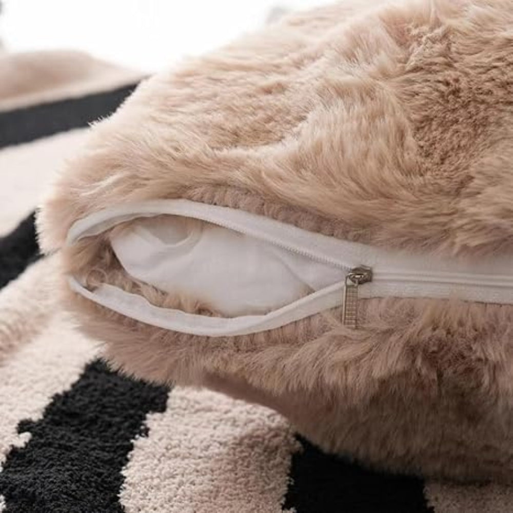 Rabbit Faux Fur Kuddöverdrag