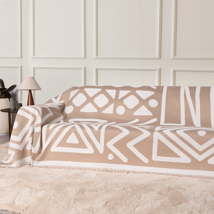 Geometrisk Boho Stil Sofföverdrag - Modern, Stilig &amp; Hållbart Soffskydd