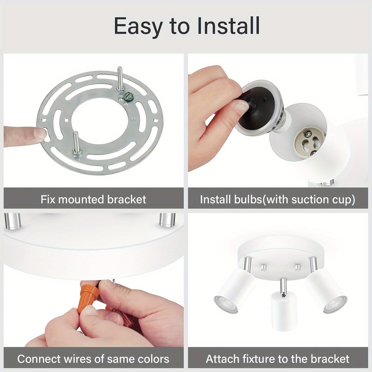 FlexiLight - 3-ljus Takspot med Vridbara Högar, GU10 Fäste