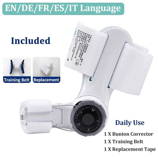 Uppgraderad Tå Bunion Korrigerare – Justerbar Ortopedisk Splint för Smärtlindring & Alignment