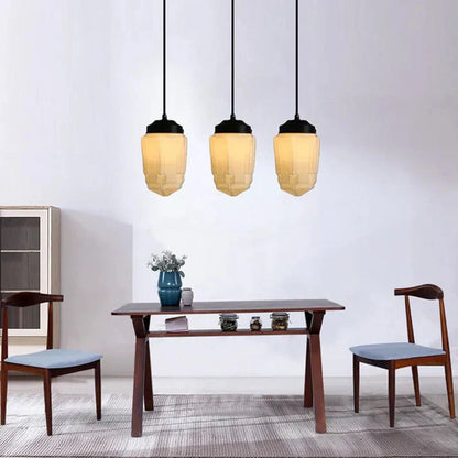 Lunara | Geometrisk mjölkglas pendellampa i vitt