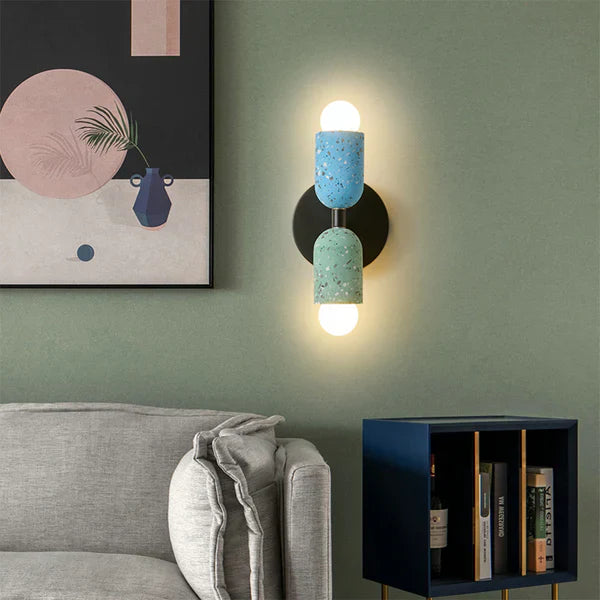 Dubbelhuvud kreativ vägglampa för hemmet