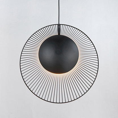 Minimalistisk Svart Metall Hänglampa för Matrum