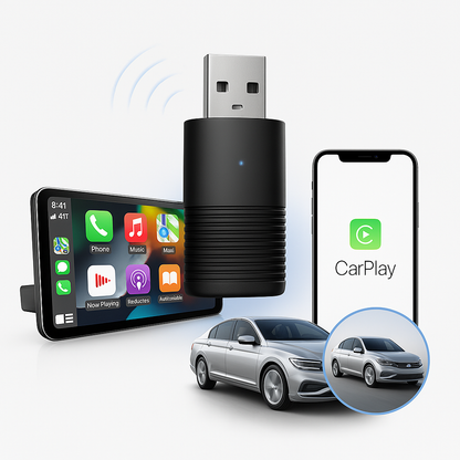 Trådlös CarPlay-adapter för iPhone och Android