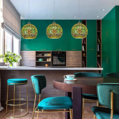 ÉclatFestif | Hängande i Färgat Glas 3D med Bländande Ljus