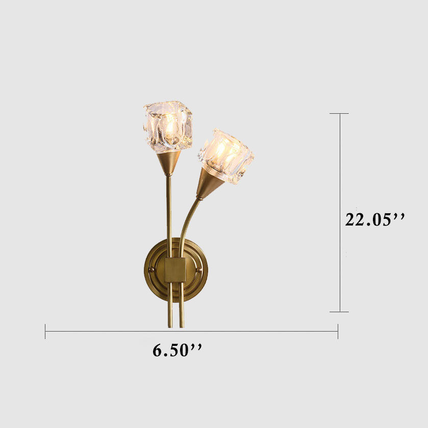 PetalGlow - Modern Blomformat Vägglampa med Två Ljus