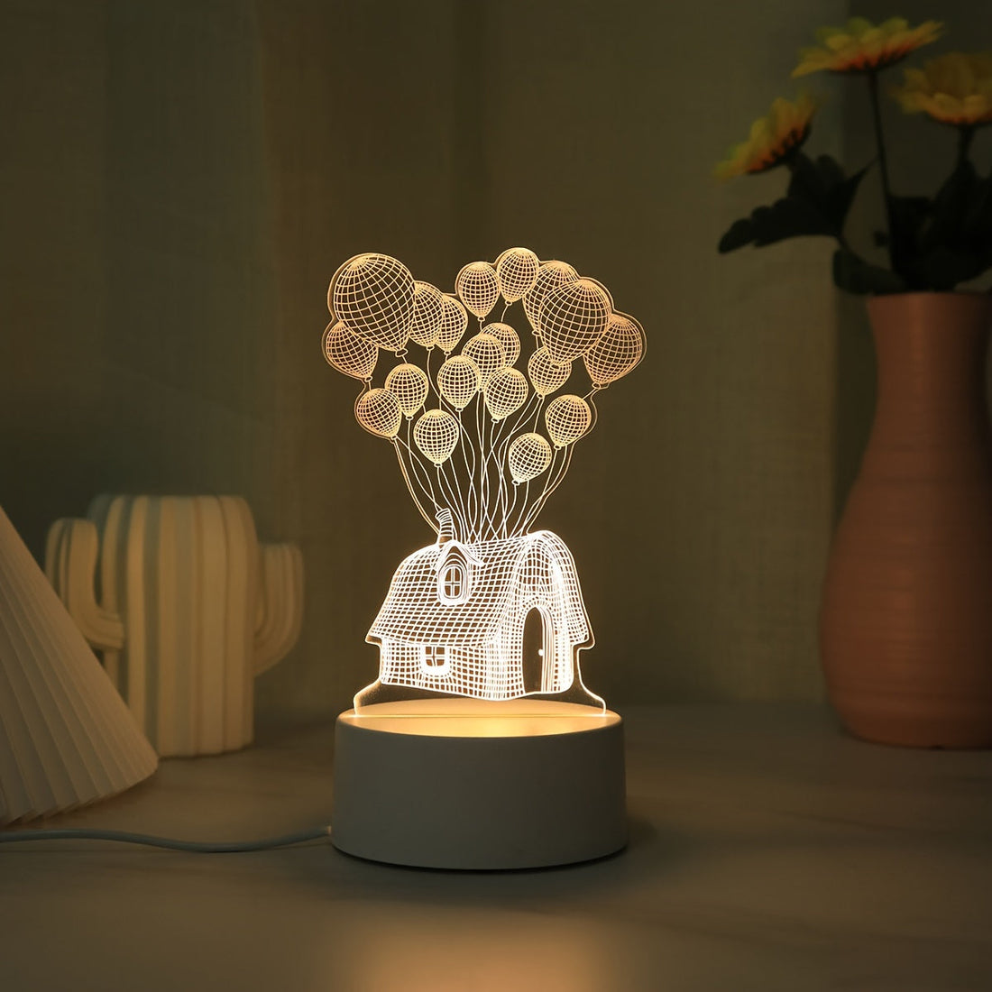 LumiBalloon - 3D LED Ballonghus Nattlampa USB-driven