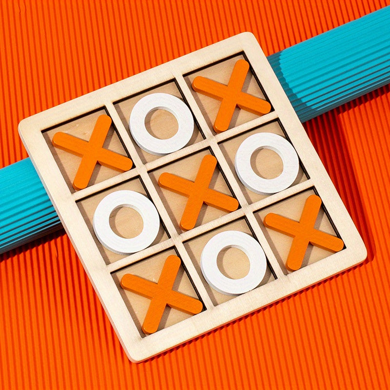 Trä Tic Tac Toe Barn Pusselspel