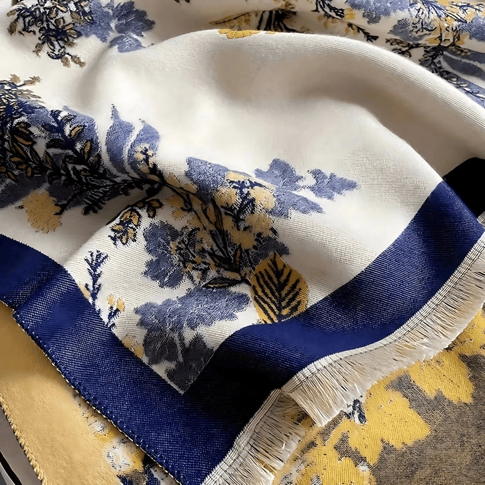 Nuvé Floral Mjuk Dubbel Sidan Scarf