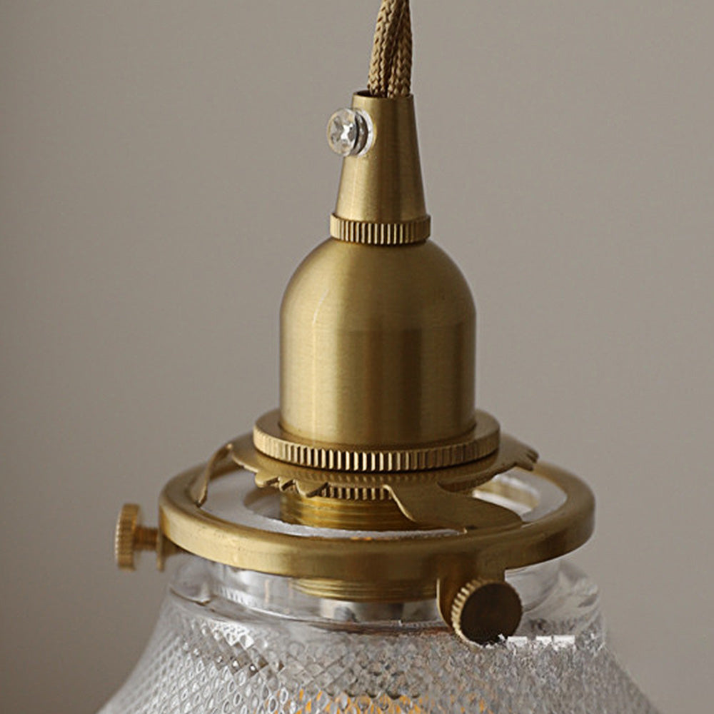 Mid-century vintage glas skiva hänglampa