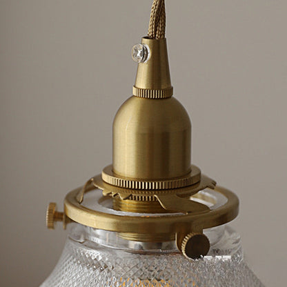 Mid-century vintage glas skiva hänglampa