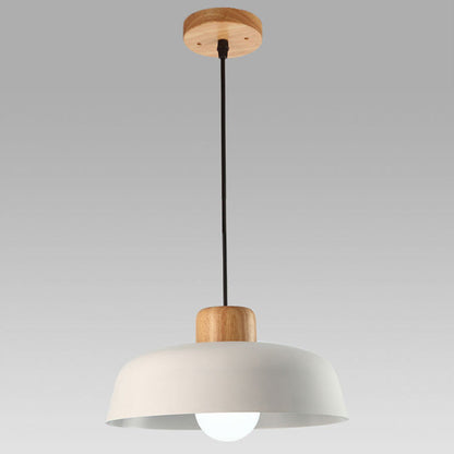 Nordic Creative Pendant Light | Naturligt Trä &amp; Aluminium | Modern Hemljus | 11.81 x 5.51 in | Brick by Brick