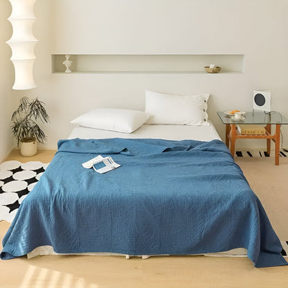 Mjuka Blad Bomullspläd