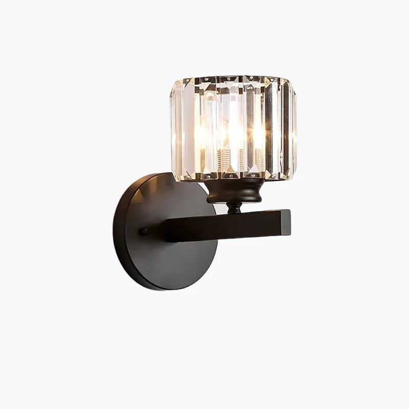Herbert Modern LED Vägglampa - Inomhus - Svart - Sovrum - Kristall/Metall