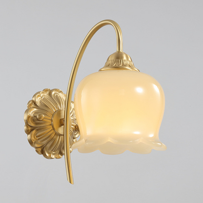 Elegant Koppar Glas Vägglampa
